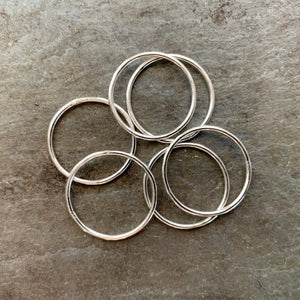 Sterling Silver Stacking Rings - Hammered