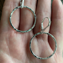 Load image into Gallery viewer, Sterling Silver Hammered Hoops
