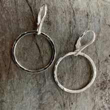 Load image into Gallery viewer, Sterling Silver Hammered Hoops
